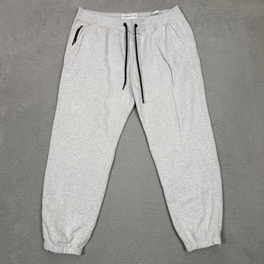 Abercrombie & Fitch Mens Relaxed Soft A&F Fleece Jogger Sweatpants Gray XL